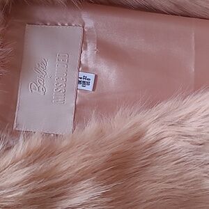 BARBIE X MISSGUIDED Pink fur coat